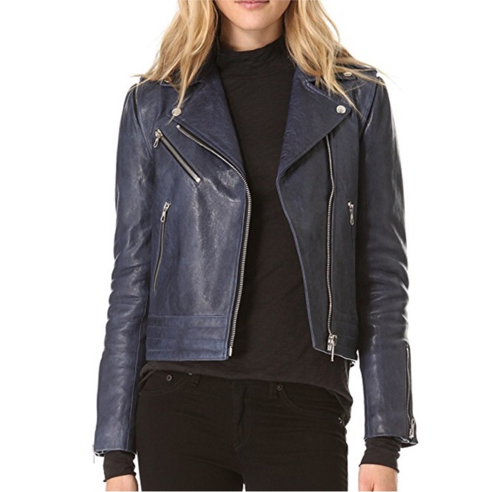 Rag & Bone 'Bowery' Leather Moto Jacket - size 8